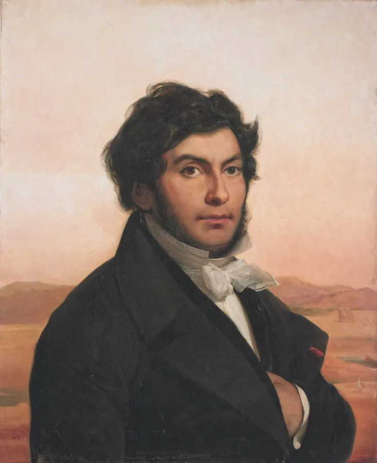 Porträt von Jean-François Champollion, Gemälde von Léon Cogniet